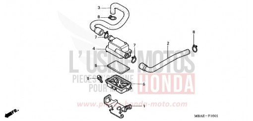 FILTRE A AIR SECONDAIRE VT750C2Y de 2000